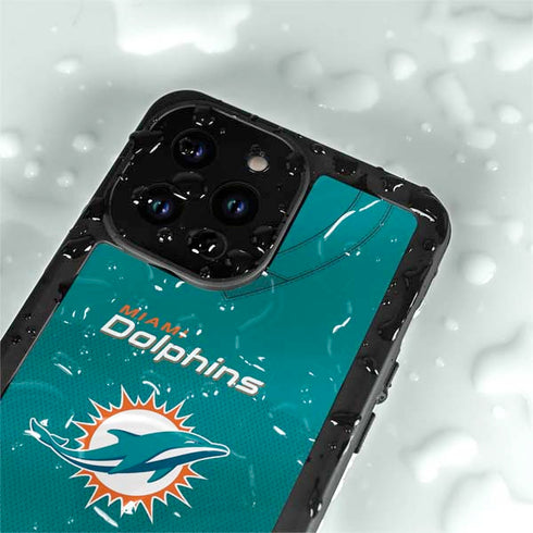 NFL Miami Dolphins Team Jersey iPhone 15 Pro Waterproof Case