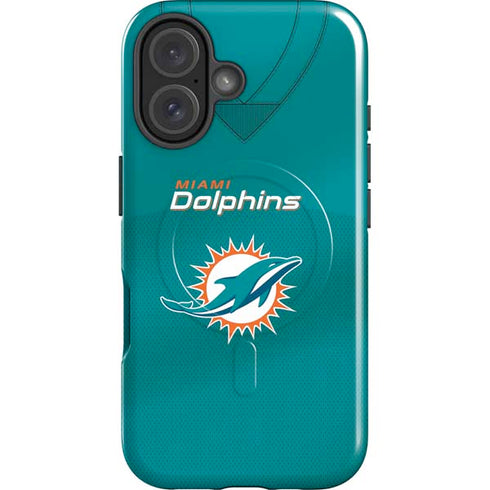 NFL Miami Dolphins Team Jersey iPhone 16 Magsafe Impact Case