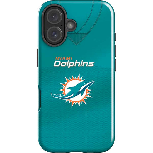 NFL Miami Dolphins Team Jersey iPhone 16 Plus Impact Case