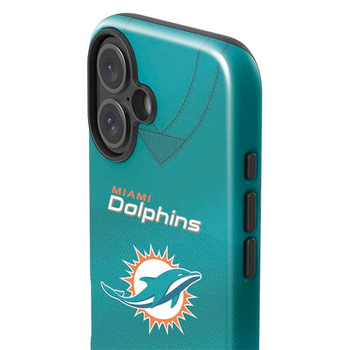 NFL Miami Dolphins Team Jersey iPhone 16 Plus Impact Case