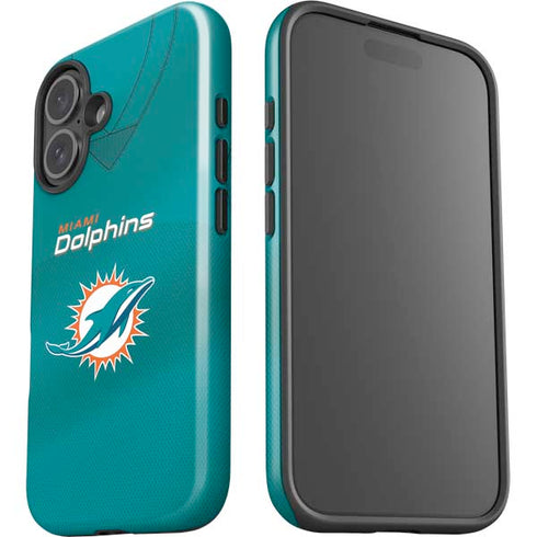 NFL Miami Dolphins Team Jersey iPhone 16 Plus Impact Case