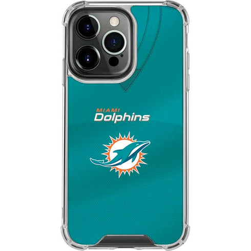 NFL Miami Dolphins Team Jersey iPhone 16 Pro Clear Case
