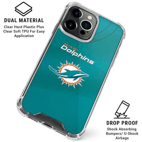 NFL Miami Dolphins Team Jersey iPhone 16 Pro Clear Case