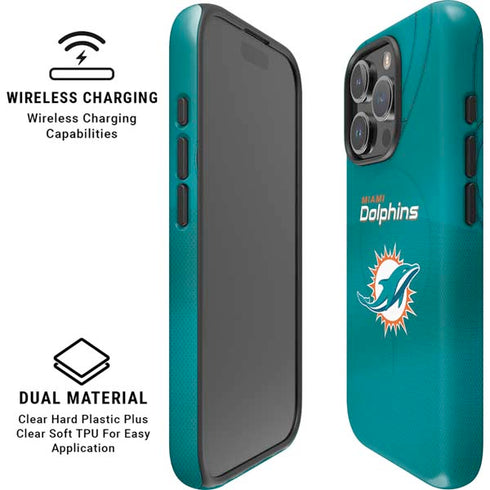 NFL Miami Dolphins Team Jersey iPhone 16 Pro Magsafe Impact Case