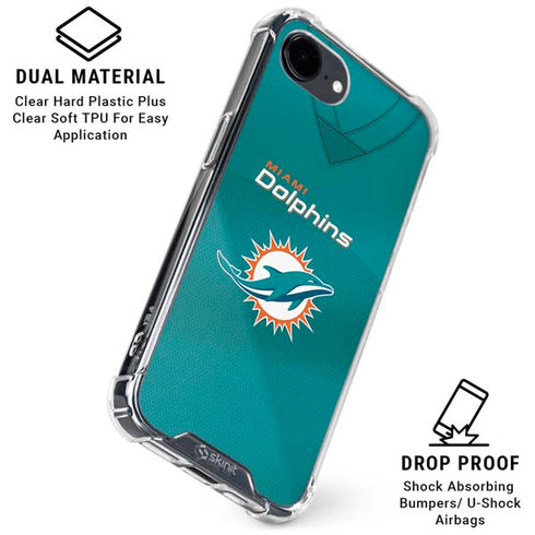 NFL Miami Dolphins Team Jersey iPhone 16e Clear Case