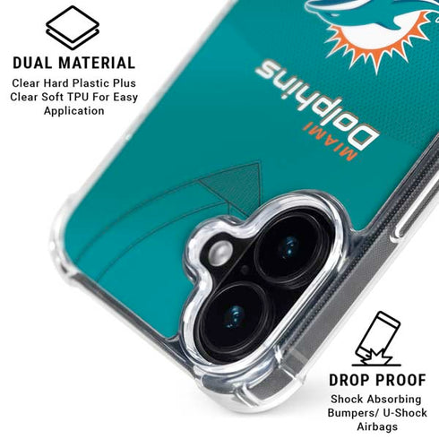 NFL Miami Dolphins Team Jersey iPhone 17 Clear Case