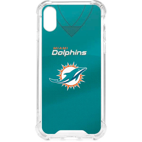 NFL Miami Dolphins Team Jersey iPhone XS Clear Case