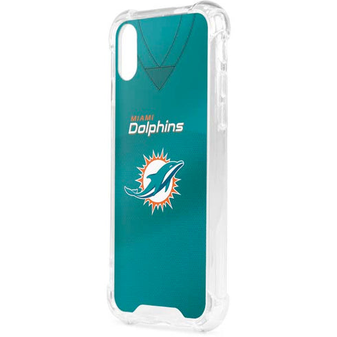 NFL Miami Dolphins Team Jersey iPhone XS Clear Case