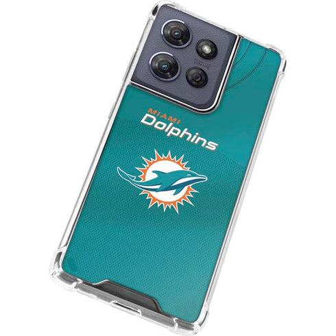 NFL Miami Dolphins Team Jersey Moto G 5G (2025) Clear Case