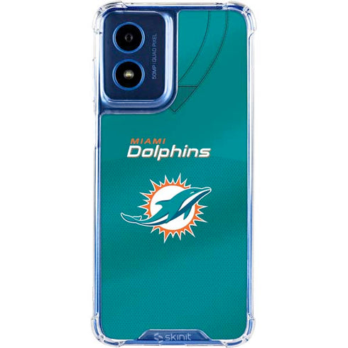 NFL Miami Dolphins Team Jersey Moto G 5G (2024) Clear Case