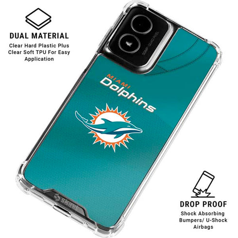 NFL Miami Dolphins Team Jersey Moto G Power 5G (2024) Clear Case