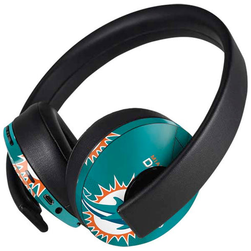 NFL Miami Dolphins Team Jersey PlayStation 4 Gold Wireless Headset Skin