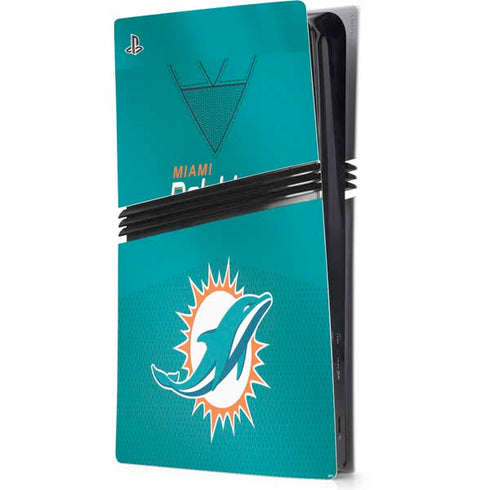 NFL Miami Dolphins Team Jersey PS5 Pro Console Skin