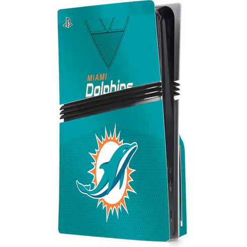 NFL Miami Dolphins Team Jersey PS5 Pro Disk Console Skin