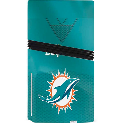 NFL Miami Dolphins Team Jersey PS5 Pro Disk Console Skin