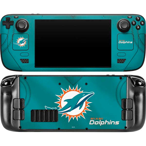 NFL Miami Dolphins Team Jersey Steam Deck Handheld Gaming Computer OLED Skin