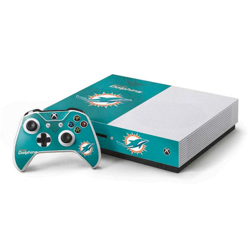 NFL Miami Dolphins Team Jersey Xbox One S Console and Controller Bundle Skin
