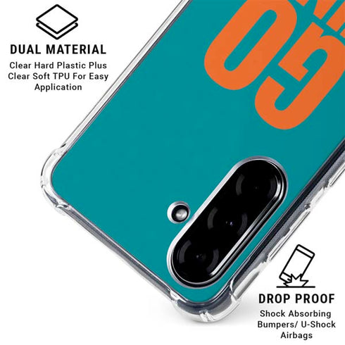 NFL Miami Dolphins Team Motto Galaxy A36 5G Clear Case