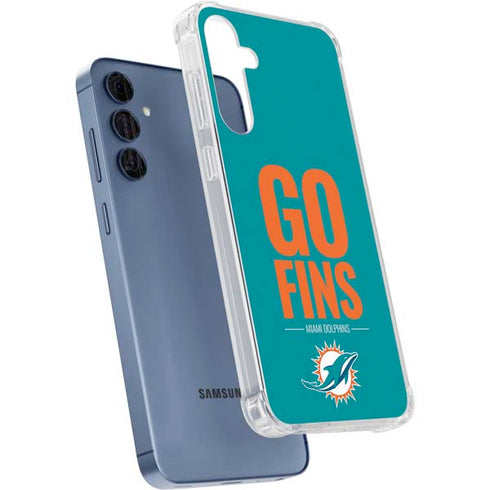 NFL Miami Dolphins Team Motto Galaxy A55 5G Clear Case