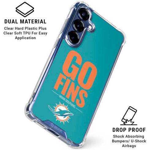 NFL Miami Dolphins Team Motto Galaxy S25 Plus Clear Case