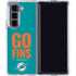 NFL Miami Dolphins Team Motto Galaxy Z Fold5 5G Clear Case