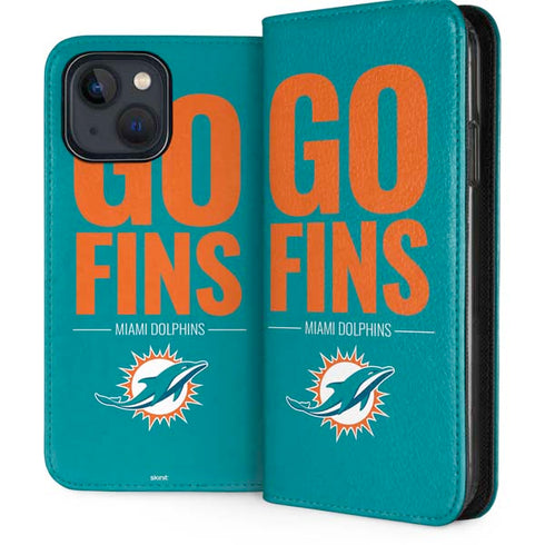 NFL Miami Dolphins Team Motto iPhone 15 Plus Folio Case