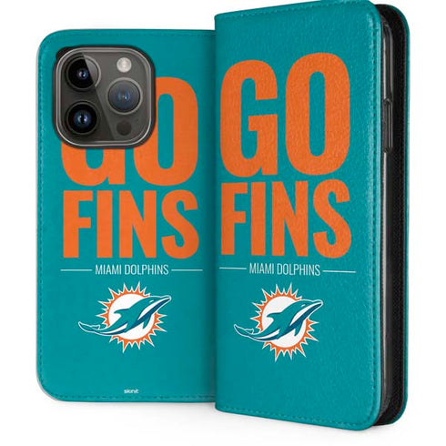 NFL Miami Dolphins Team Motto iPhone 15 Pro Folio Case