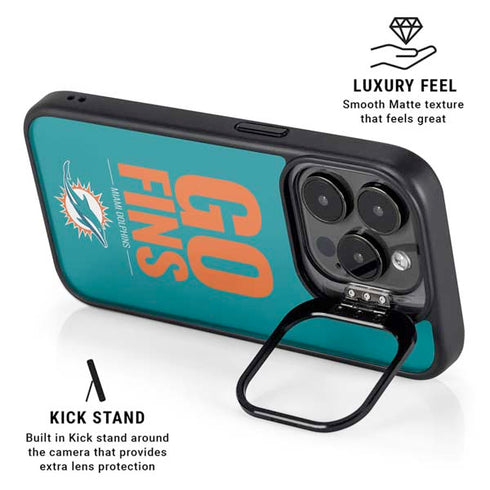 NFL Miami Dolphins Team Motto iPhone 15 Pro Kickstand Case