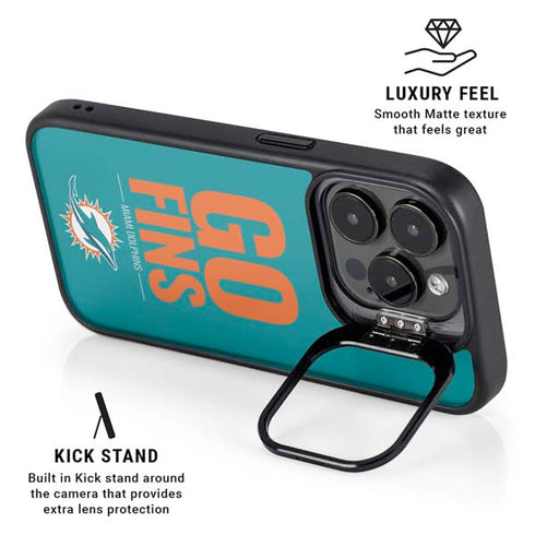 NFL Miami Dolphins Team Motto iPhone 15 Pro Max Kickstand Case