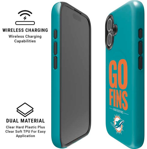 NFL Miami Dolphins Team Motto iPhone 16 Magsafe Impact Case