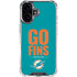 NFL Miami Dolphins Team Motto iPhone 16 Plus Clear Case
