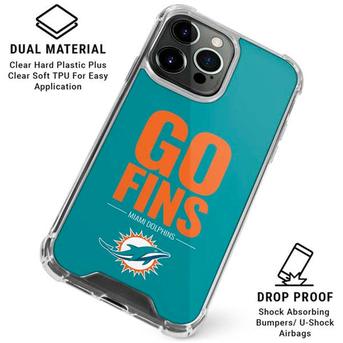 NFL Miami Dolphins Team Motto iPhone 16 Pro Max Clear Case