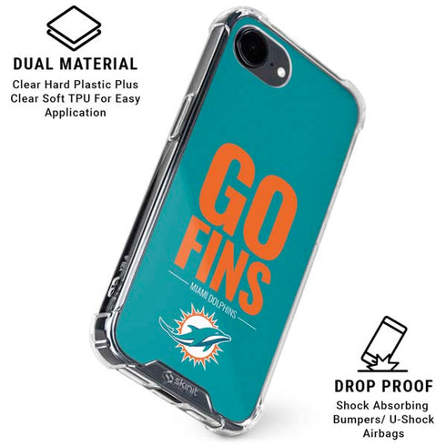 NFL Miami Dolphins Team Motto iPhone 16e Clear Case