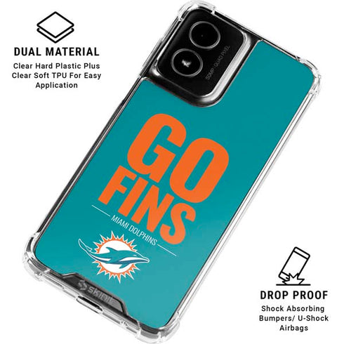 NFL Miami Dolphins Team Motto Moto G Power 5G (2024) Clear Case