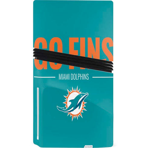 NFL Miami Dolphins Team Motto PS5 Pro Disk Console Skin