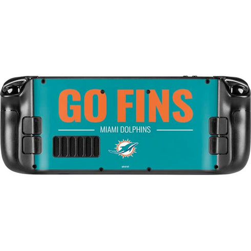 NFL Miami Dolphins Team Motto Steam Deck Handheld Gaming Computer Skin