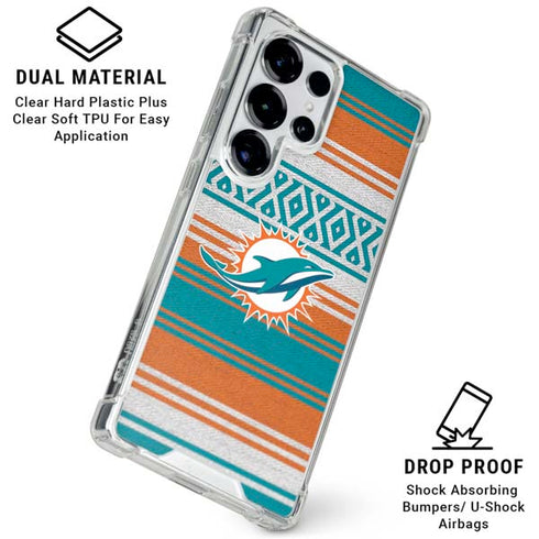 NFL Miami Dolphins Trailblazer Galaxy S25 Ultra Clear Case