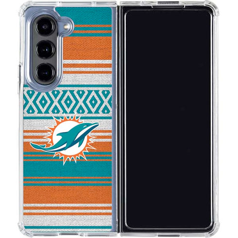 NFL Miami Dolphins Trailblazer Galaxy Z Fold5 5G Clear Case