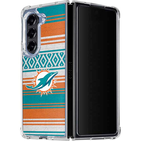 NFL Miami Dolphins Trailblazer Galaxy Z Fold5 5G Clear Case