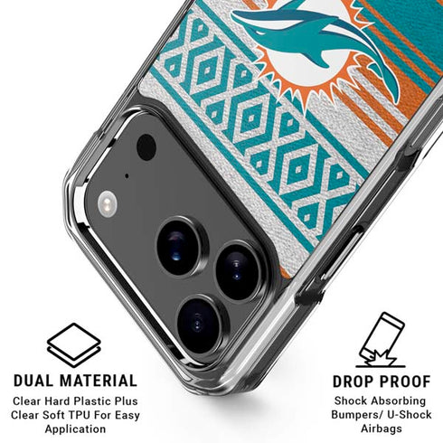 NFL Miami Dolphins Trailblazer iPhone 18 Pro Clear Case