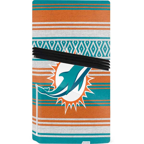 NFL Miami Dolphins Trailblazer PS5 Pro Disk Console Skin