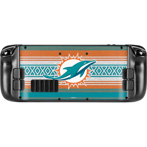 NFL Miami Dolphins Trailblazer Steam Deck Handheld Gaming Computer Skin