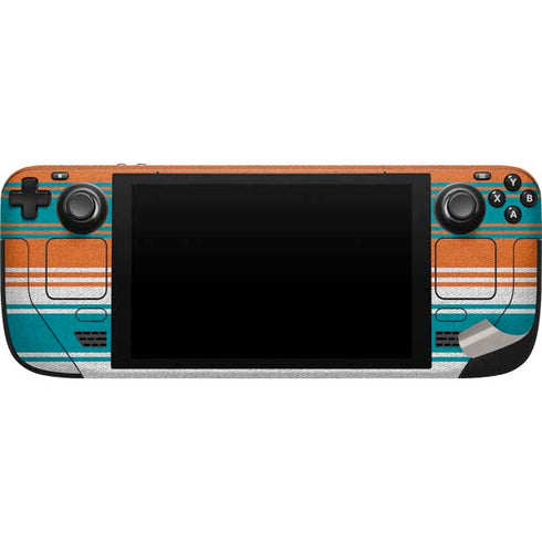 NFL Miami Dolphins Trailblazer Steam Deck Handheld Gaming Computer Skin