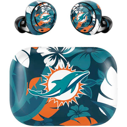 NFL Miami Dolphins Tropical Print Amazon Echo Buds Skin