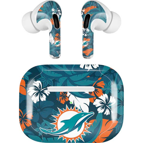 NFL Miami Dolphins Tropical Print Apple AirPods Pro Skin
