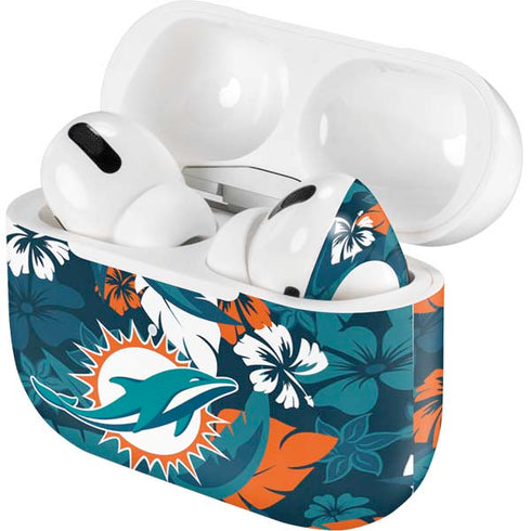 NFL Miami Dolphins Tropical Print Apple AirPods Pro Skin
