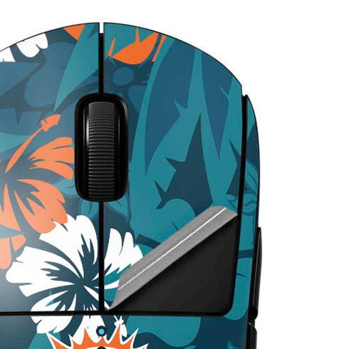 NFL Miami Dolphins Tropical Print G Pro Wireless Gaming Mouse Skin