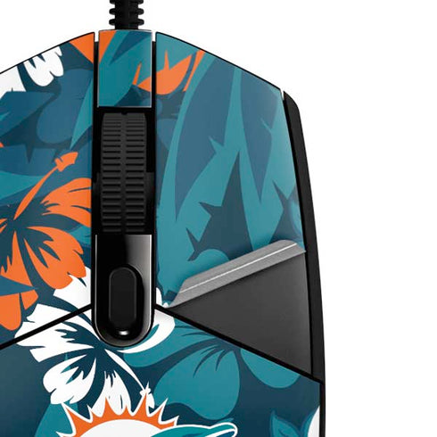 NFL Miami Dolphins Tropical Print G203 Prodigy RGB Wired Gaming Mouse Skin