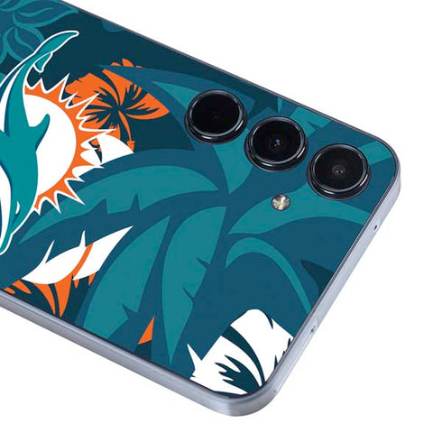 NFL Miami Dolphins Tropical Print Galaxy A36 5G Skin