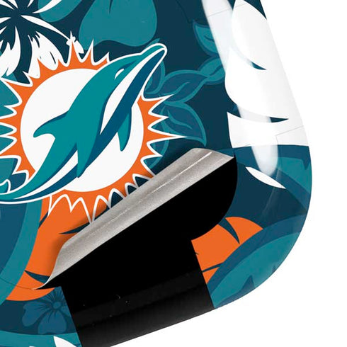 NFL Miami Dolphins Tropical Print Galaxy Buds Live Skin